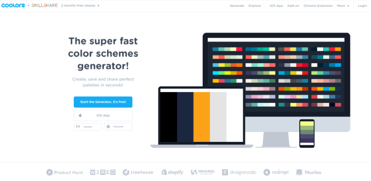  Coolors: The super fast color schemes generator! 