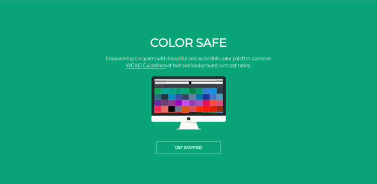  Color Safe: Empowering web designers with beautiful and accessible color palettes based on WCAG Guidelines of text and background contrast ratios. 